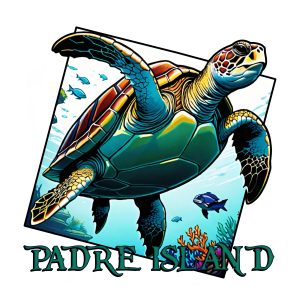 “Padre Island” Sea Turtle PNG – Digital Download (Transparent Background)