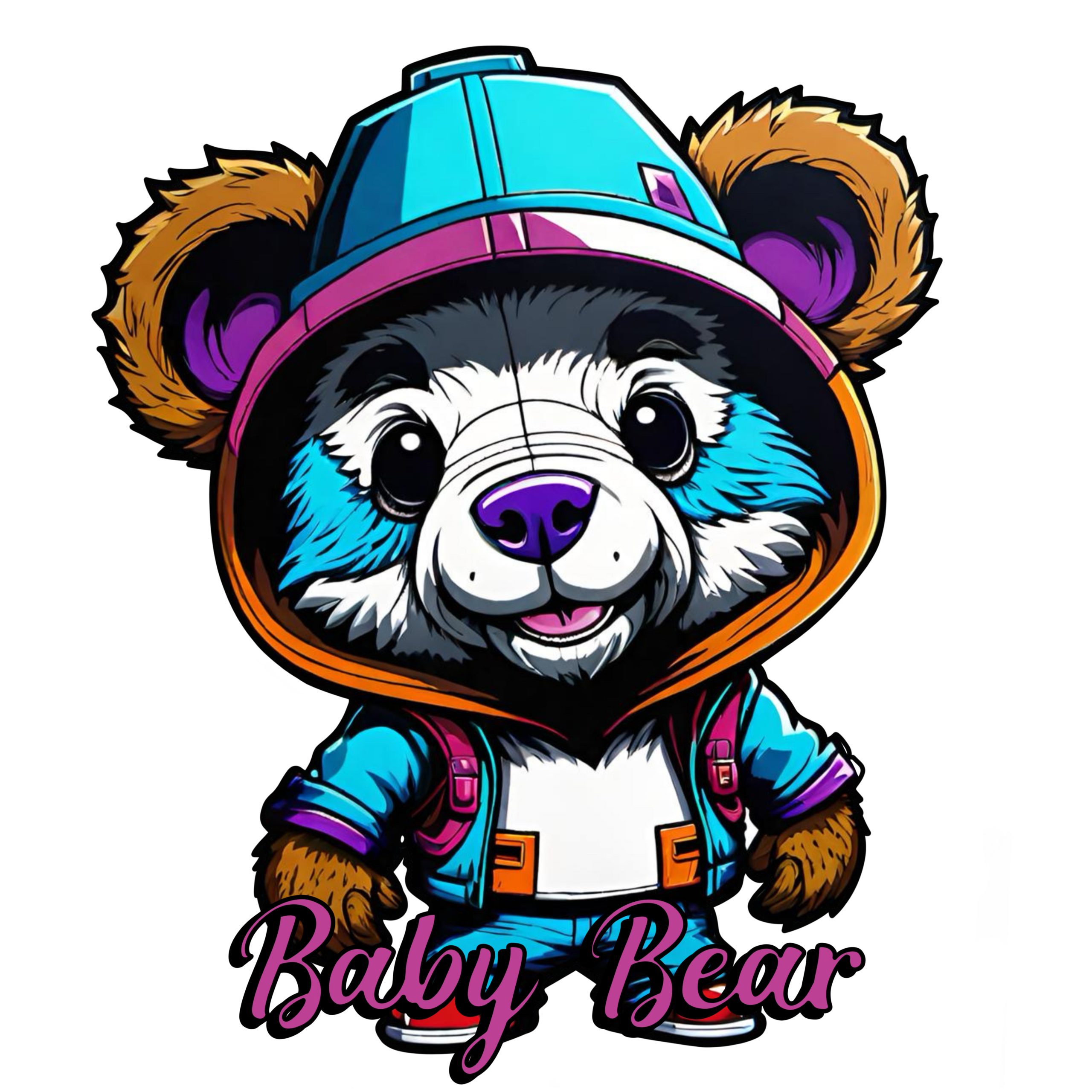 “Baby Bear” Teddy Bear PNG – Digital Download (Transparent Background)
