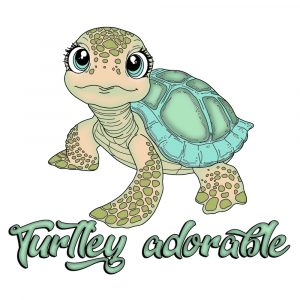 Turtley Adorable Sea Turtle PNG – Digital Download (Transparent Background)