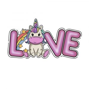 Unicorn Love PNG – Digital Download (Transparent Background)