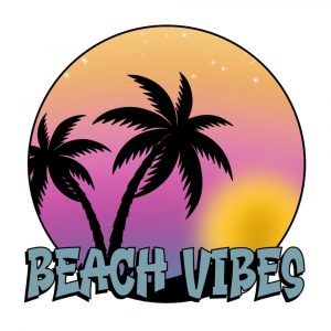 Beach Vibes – Silhouetted Palm Trees Sunset PNG (Digital Download)