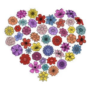 Floral Heart PNG – Digital Download