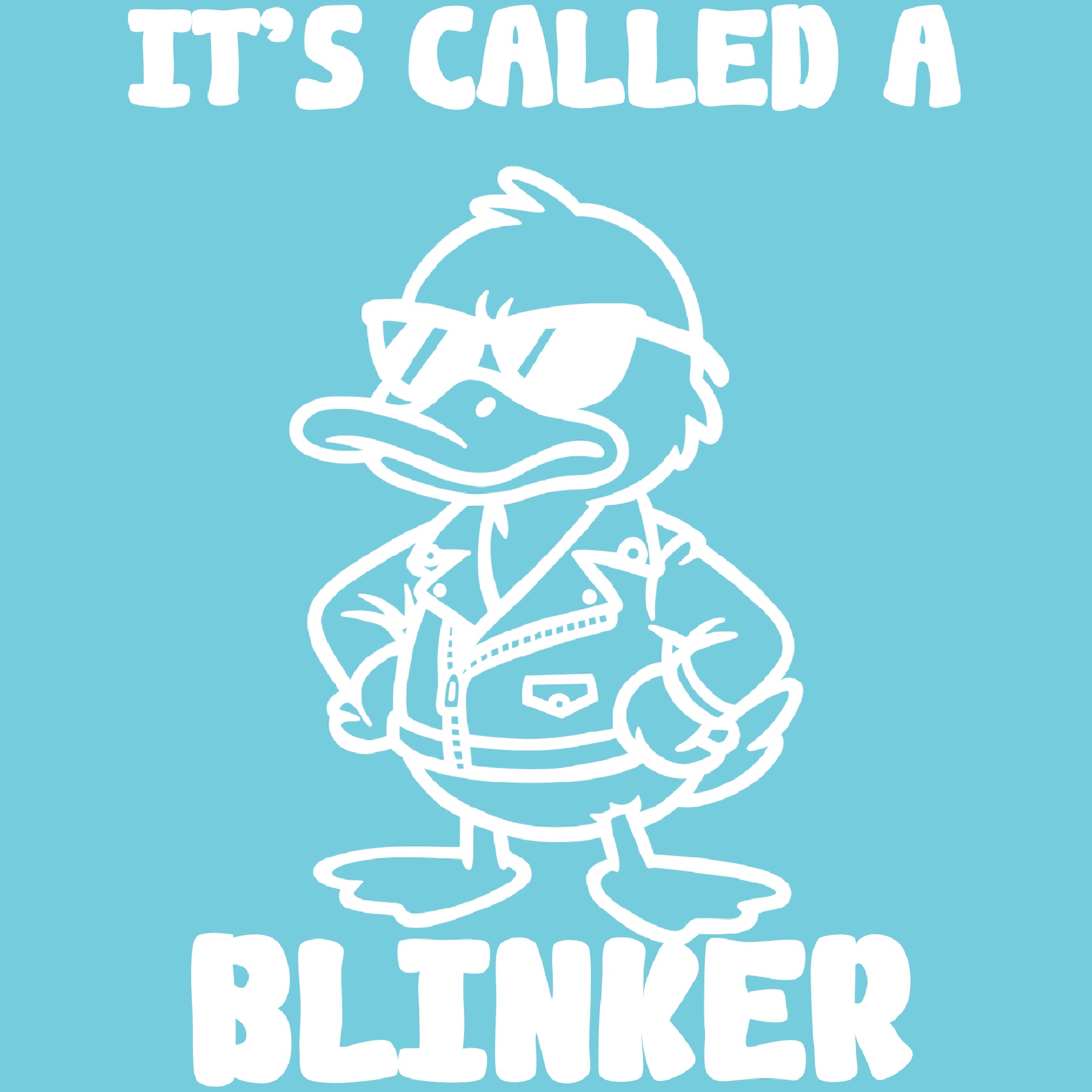 It's Called a Blinker 6" Vinyl Decal | Funny Turn Signal Car Sticker | Sarcastic Driver Window Decal