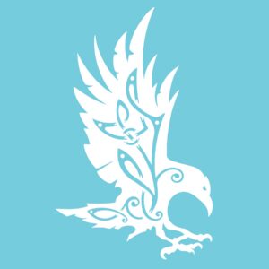 Norse Raven 6" Vinyl Decal | Viking Raven Sticker | Norse Mythology Car Decal | Nordic Viking Vinyl Sticker