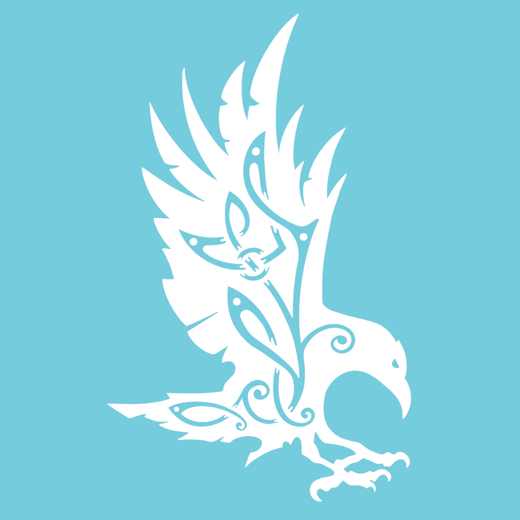 Norse Raven 6" Vinyl Decal | Viking Raven Sticker | Norse Mythology Car Decal | Nordic Viking Vinyl Sticker