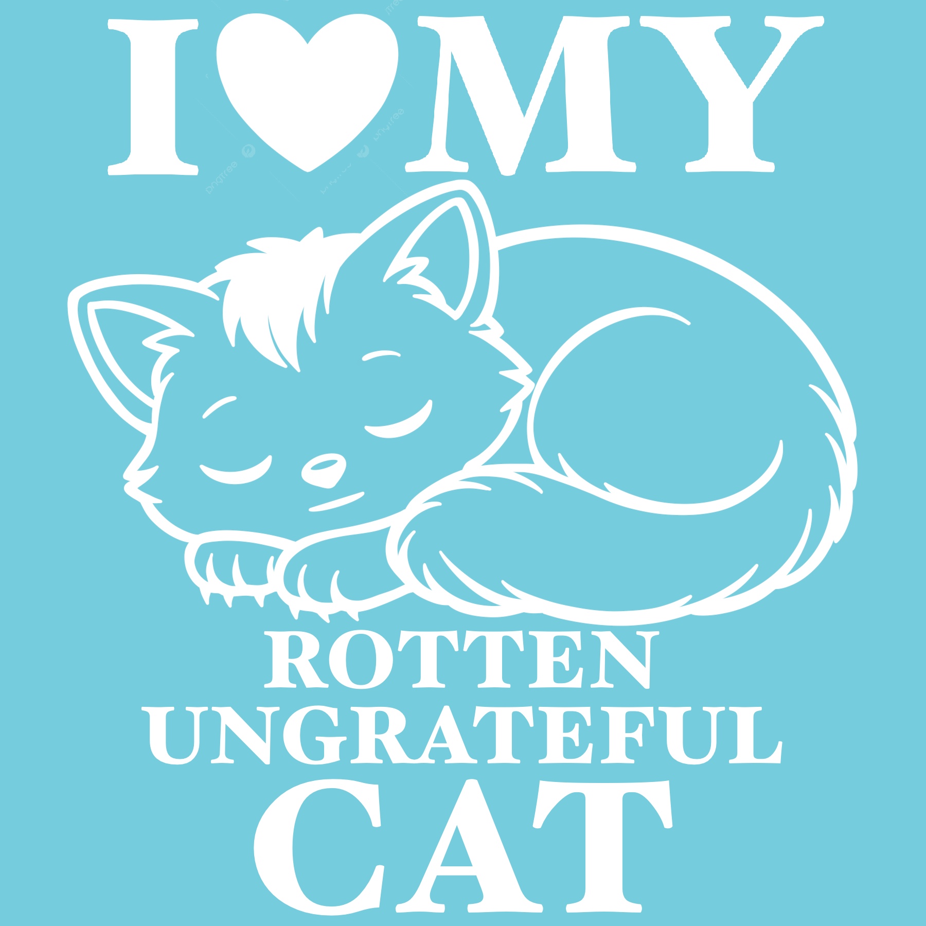 Rotten Ungrateful Cat 6" Vinyl Decal