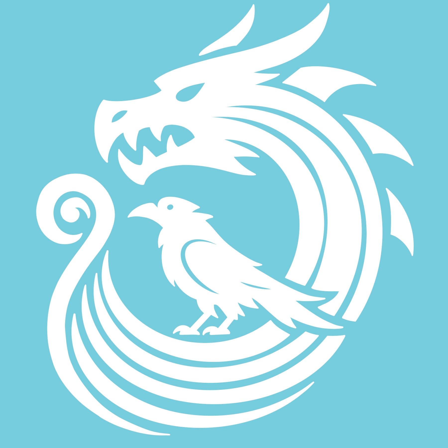 Norse Dragon Raven 6" Vinyl Decal