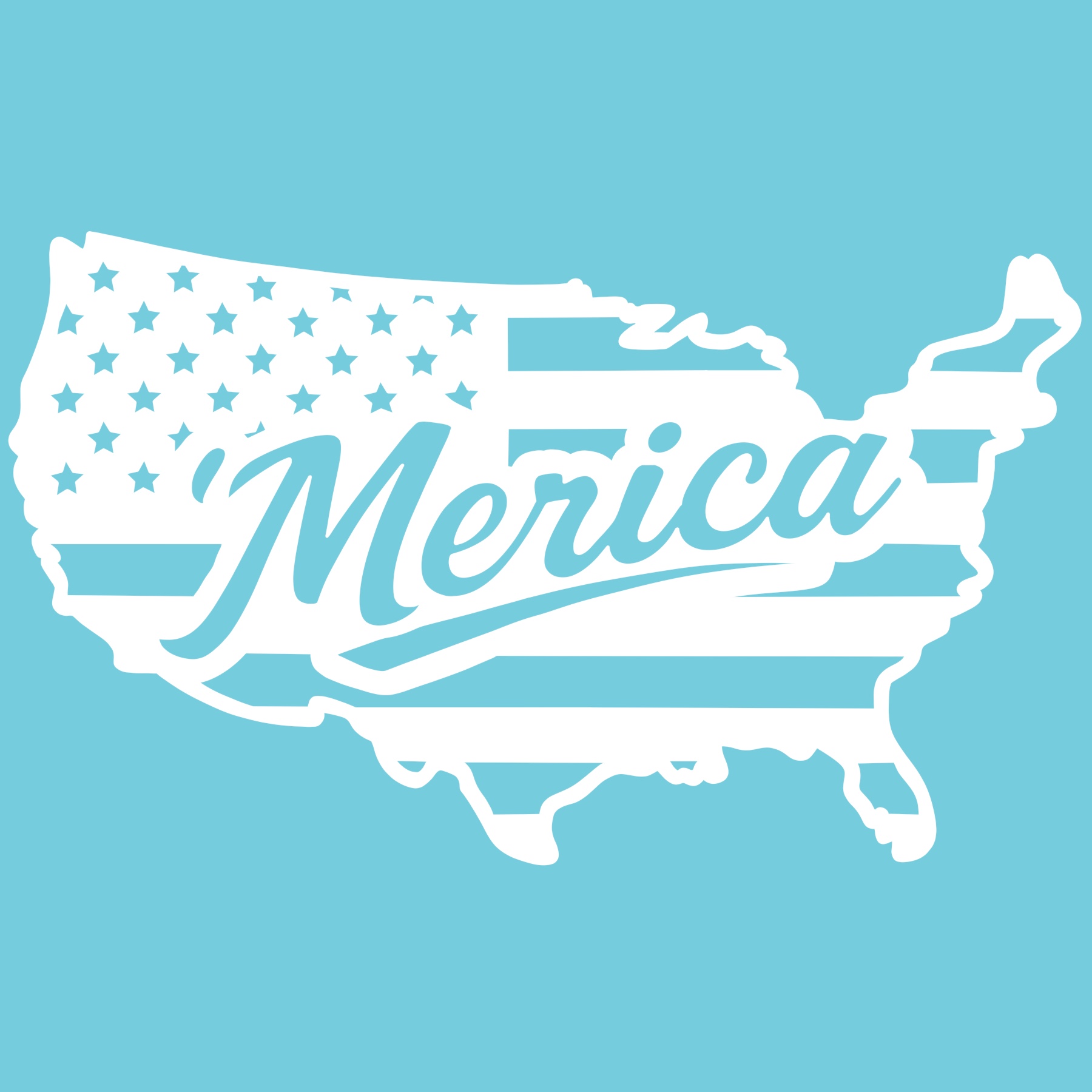 'Merica 6" Vinyl Decal