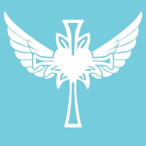 Winged Cross 6" Vinyl Decal