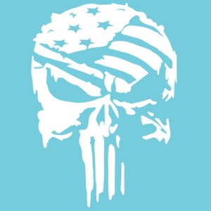 U.S. Flag Punisher Skull 6" Vinyl Decal