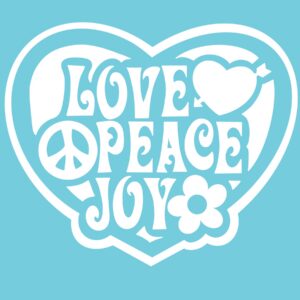 Love Peace Joy 6" Vinyl Decal