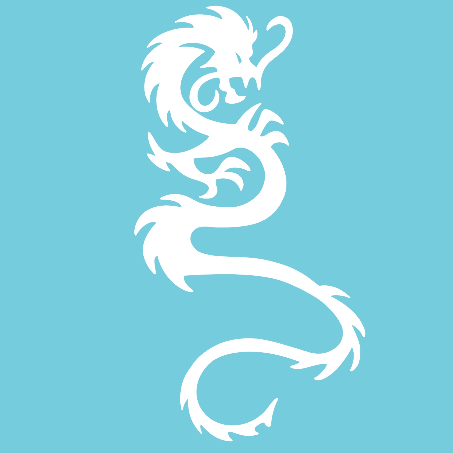 Tribal Dragon 6" Vinyl Decal