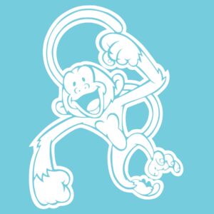 Crazy Monkey 6" Vinyl Decal