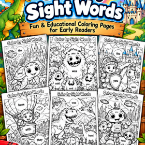 Color by Sight Words Worksheets – Printable Reading Activities