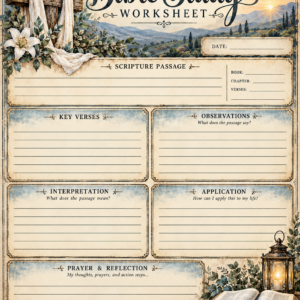 Bible Study Worksheet