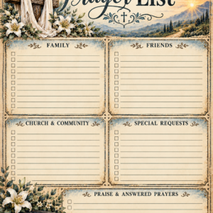 Printable Prayer List